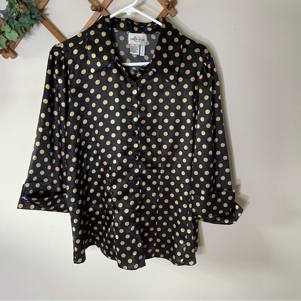 5/$25 Caren sport polka dot vintage Top